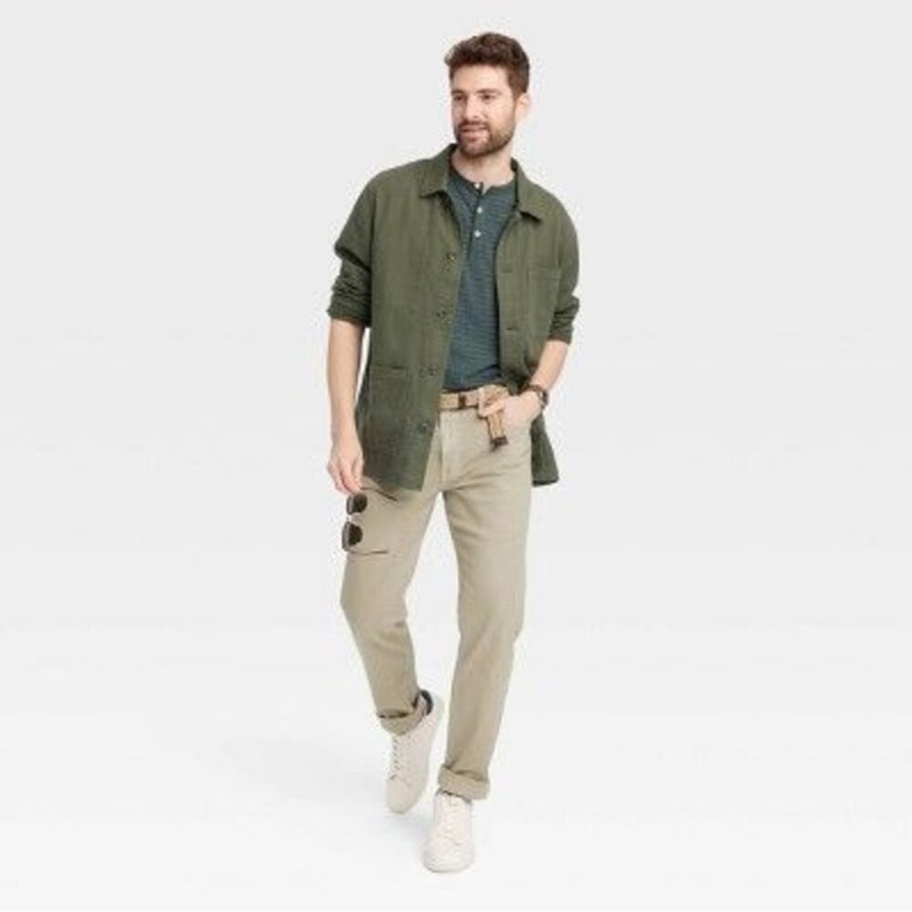 REI Olive Green Long Sleeve Button Up